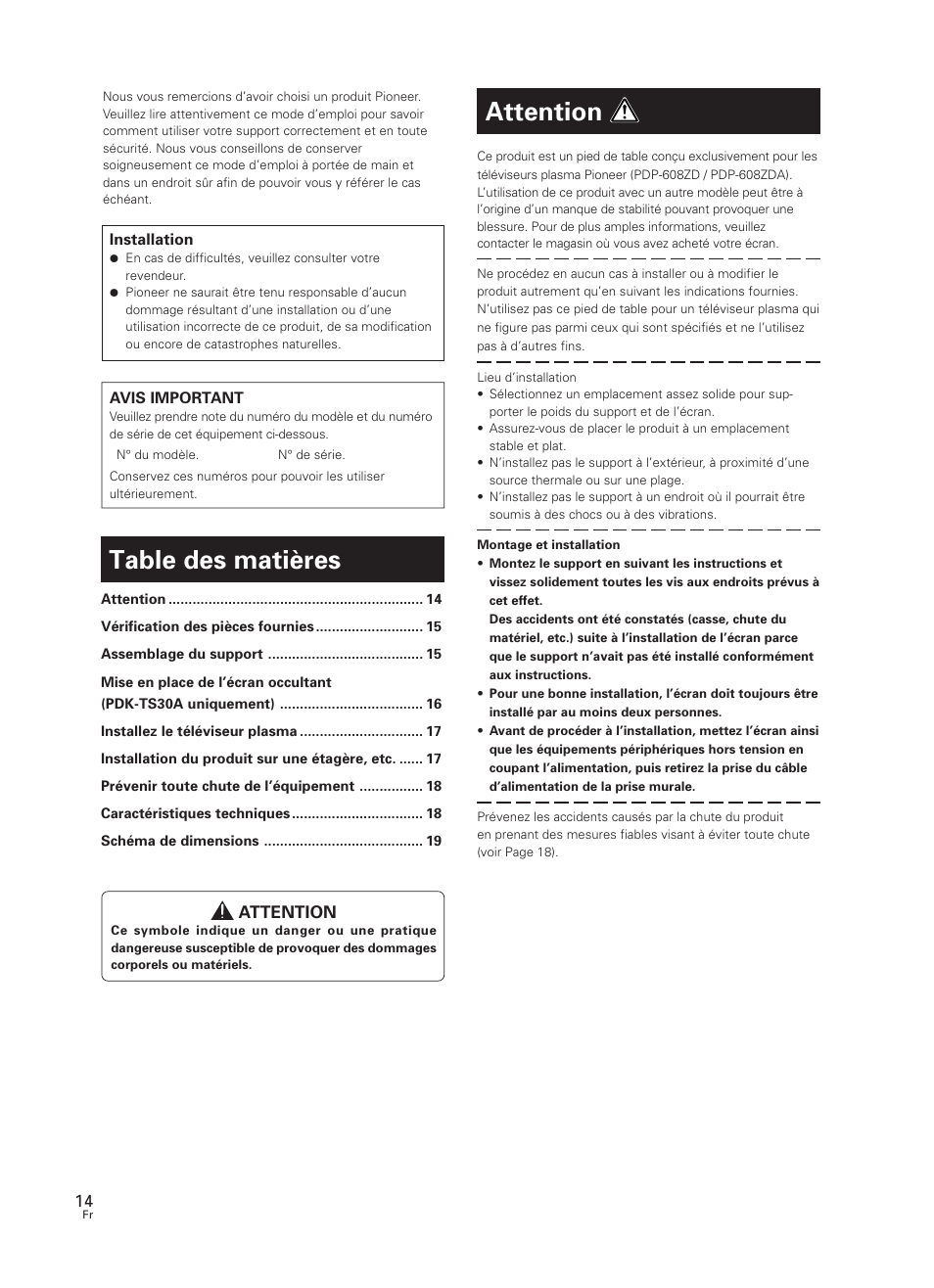 Pioneer PDK-TS30 User Manual | Page 14 / 50