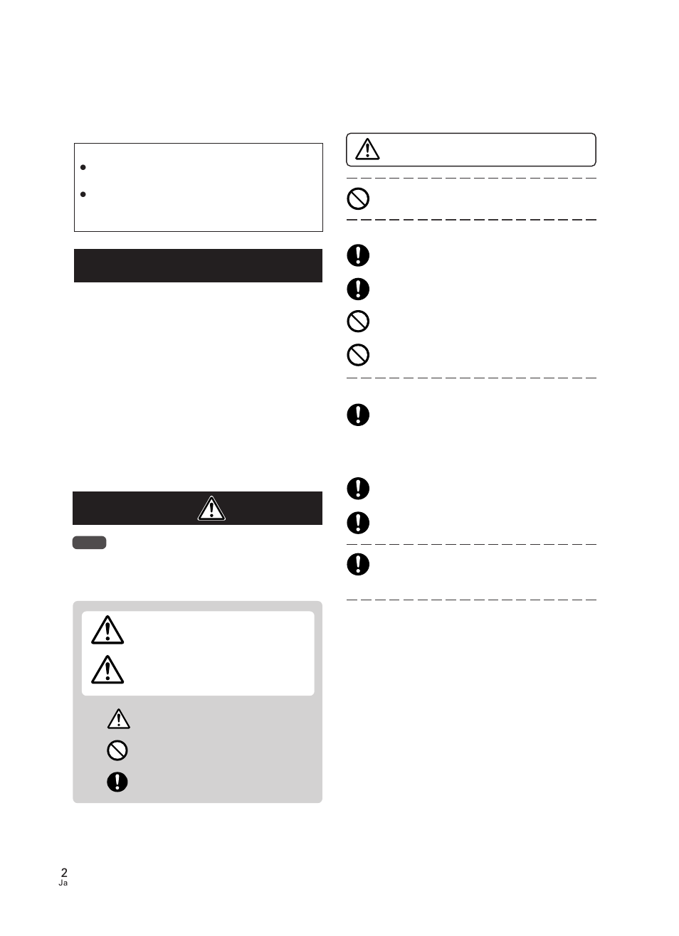 取扱説明書, テーブルトップスタンド, 取扱上の注意 | Pioneer PDK-TS30 User Manual | Page 2 / 50