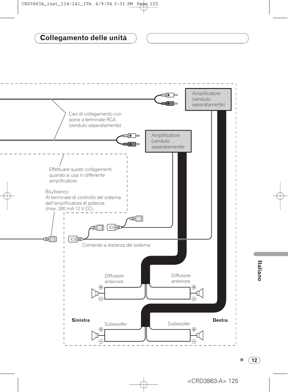 Collegamento delle unità | Pioneer ANH-P10MP User Manual | Page 125 / 170