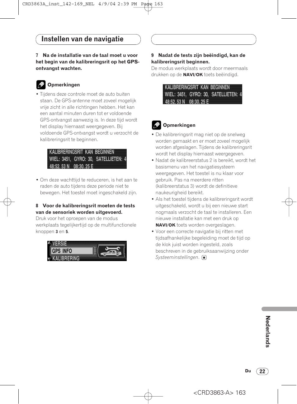 Instellen van de navigatie | Pioneer ANH-P10MP User Manual | Page 163 / 170