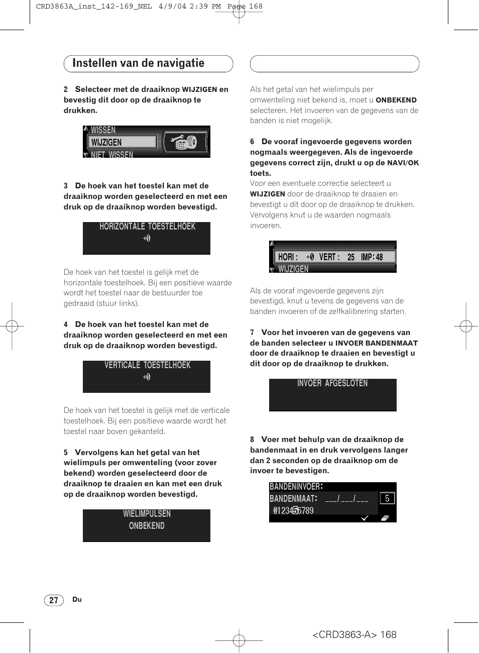 Instellen van de navigatie | Pioneer ANH-P10MP User Manual | Page 168 / 170