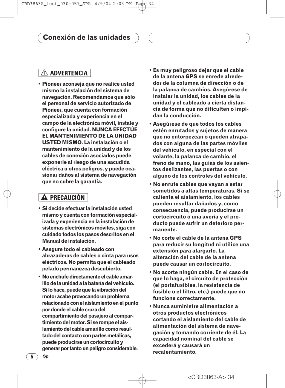 Conexión de las unidades | Pioneer ANH-P10MP User Manual | Page 34 / 170