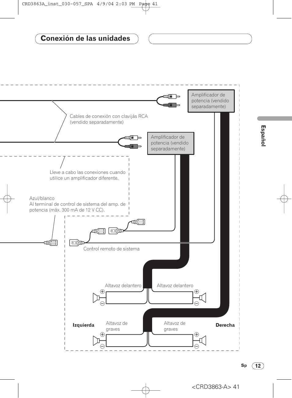 Conexión de las unidades | Pioneer ANH-P10MP User Manual | Page 41 / 170