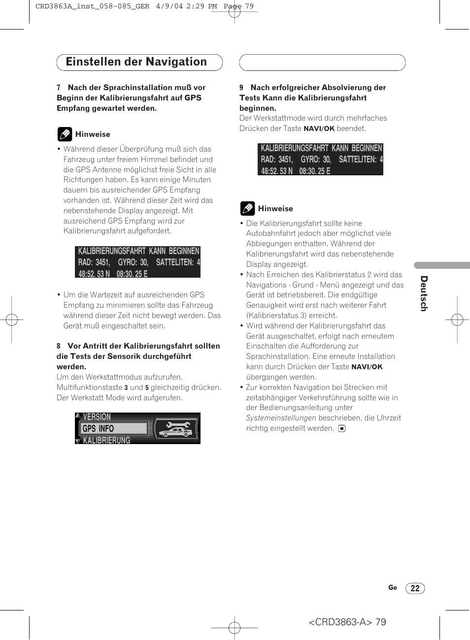 Einstellen der navigation | Pioneer ANH-P10MP User Manual | Page 79 / 170