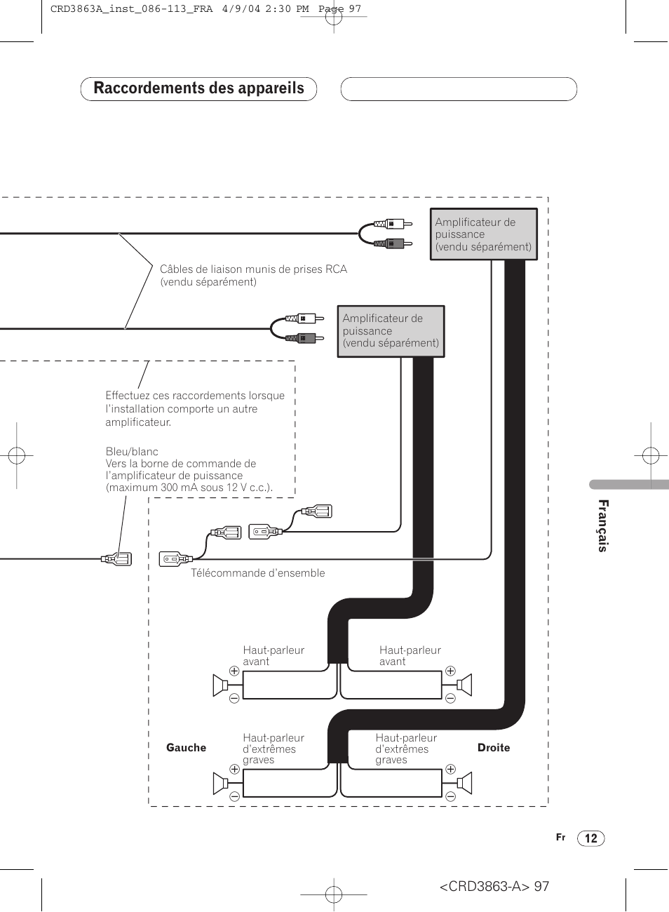 Raccordements des appareils | Pioneer ANH-P10MP User Manual | Page 97 / 170
