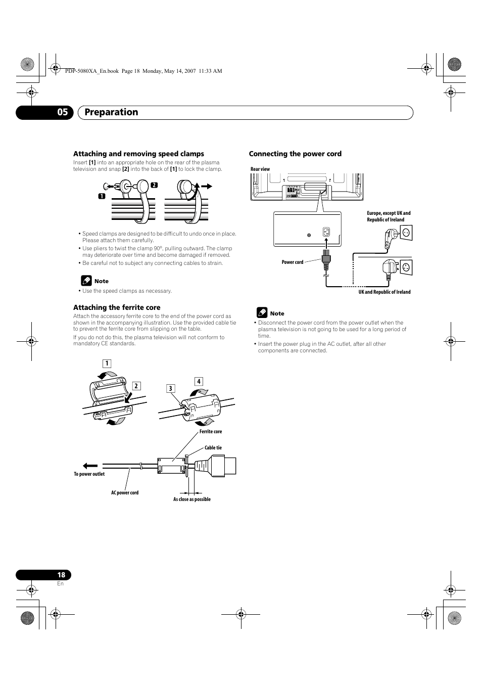 Preparation 05 | Pioneer PDP-4280XA User Manual | Page 18 / 364