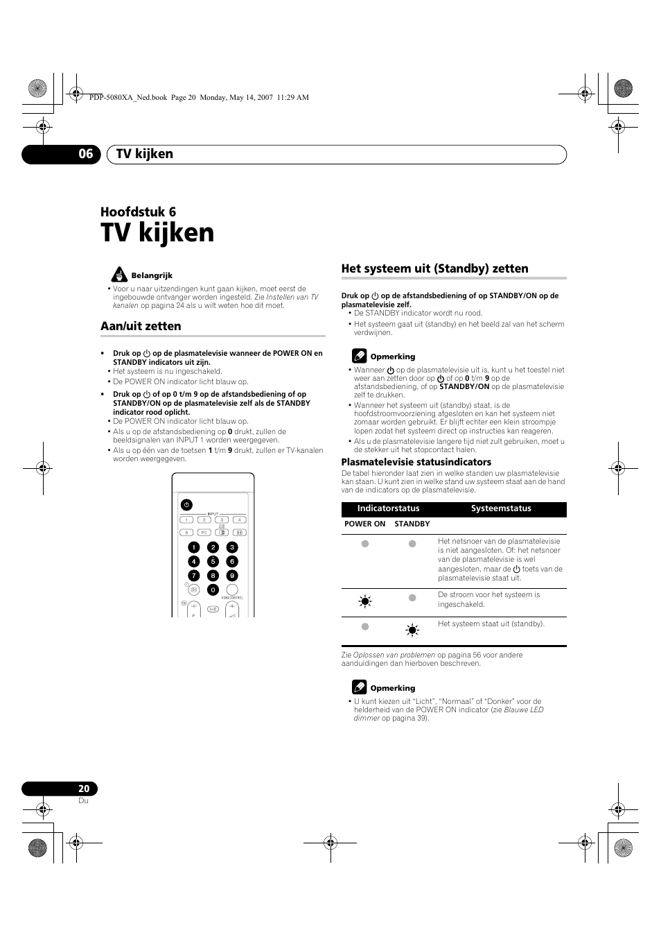 Tv kijken, Tv kijken 06, Hoofdstuk 6 | Aan/uit zetten, Het systeem uit (standby) zetten | Pioneer PDP-4280XA User Manual | Page 260 / 364