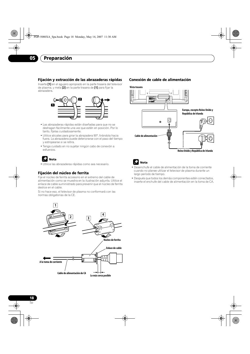 Preparación 05 | Pioneer PDP-4280XA User Manual | Page 318 / 364