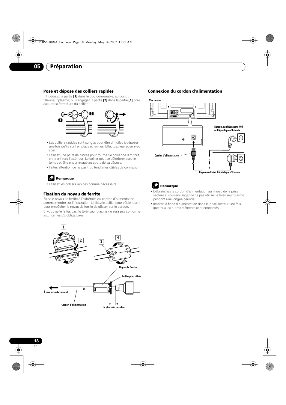 Préparation 05 | Pioneer PDP-4280XA User Manual | Page 78 / 364