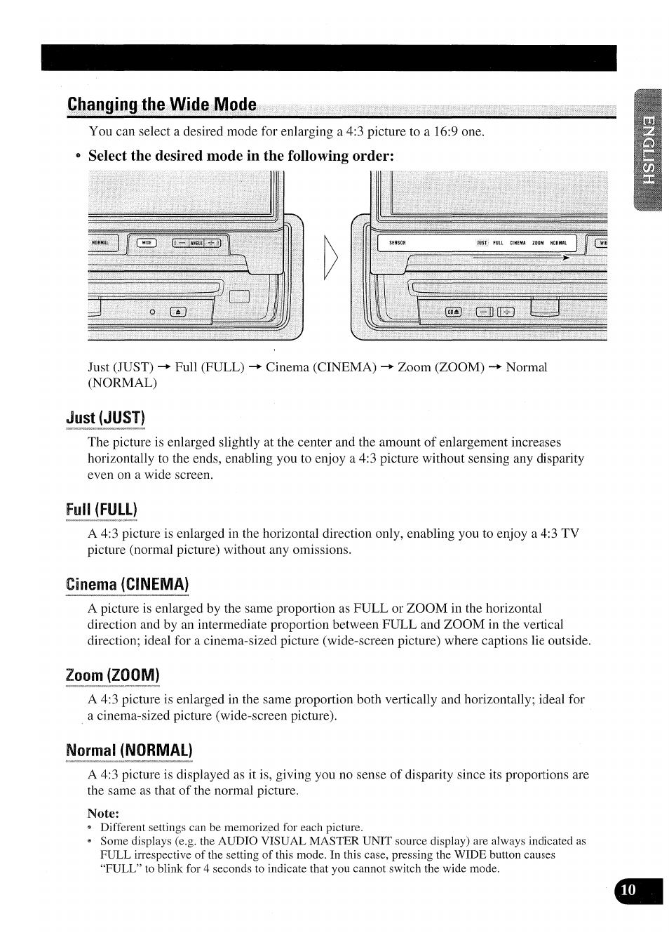 Select the desired mode in the following order | Pioneer AVX-P7000CD User Manual | Page 11 / 80