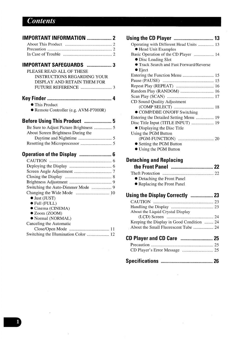 Pioneer AVX-P7000CD User Manual | Page 2 / 80
