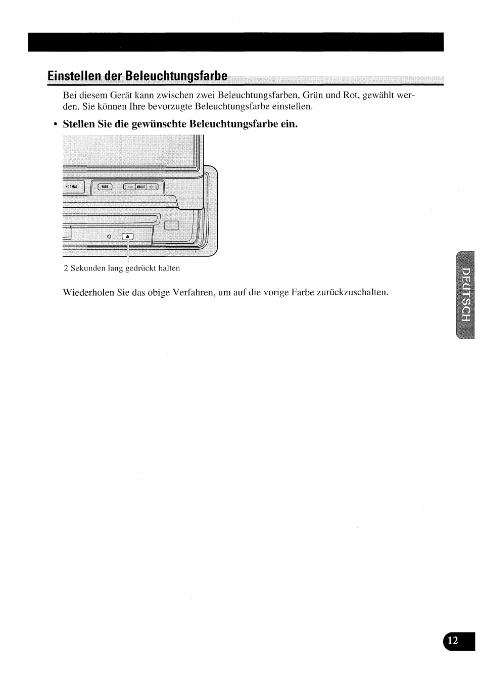 Stellen sie die gewünschte beleuchtungsfarbe ein | Pioneer AVX-P7000CD User Manual | Page 65 / 80