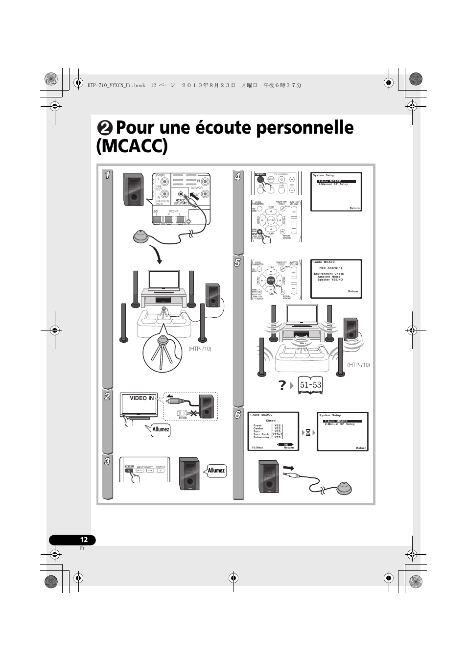 Pour une écoute personnelle (mcacc) | Pioneer HTP-710 User Manual | Page 102 / 272