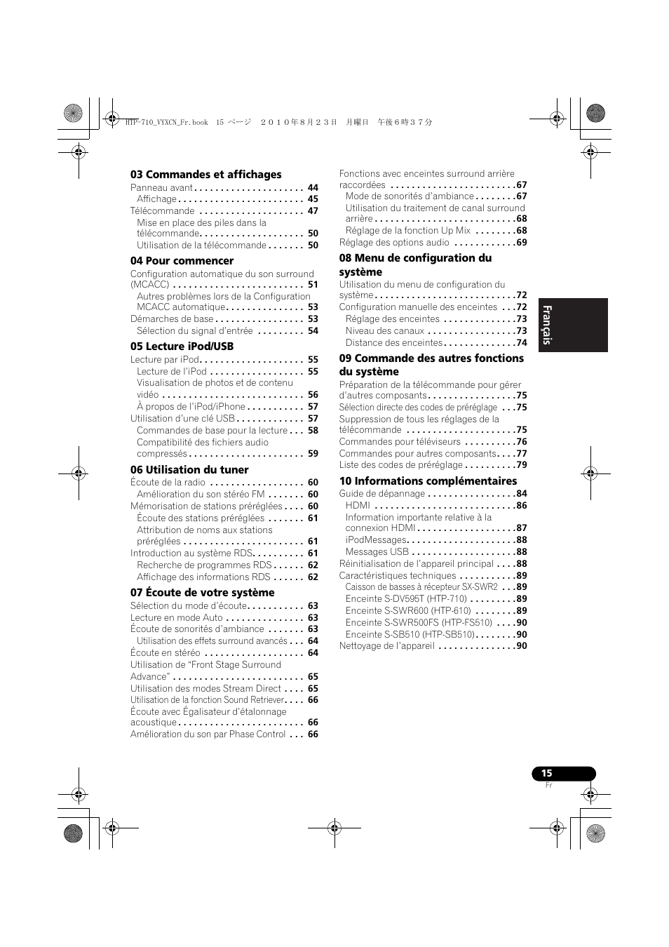 Pioneer HTP-710 User Manual | Page 105 / 272