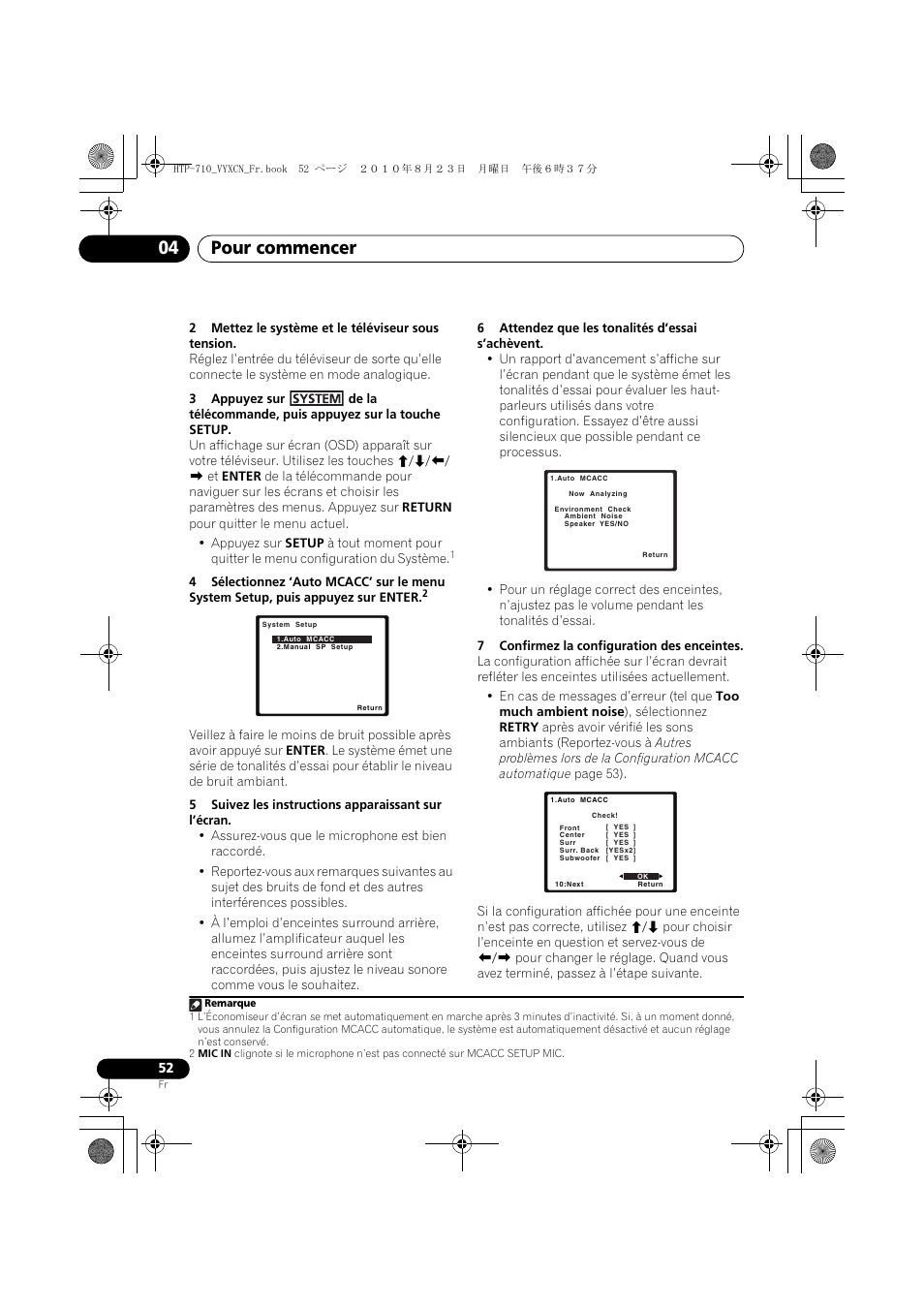 Pour commencer 04 | Pioneer HTP-710 User Manual | Page 142 / 272