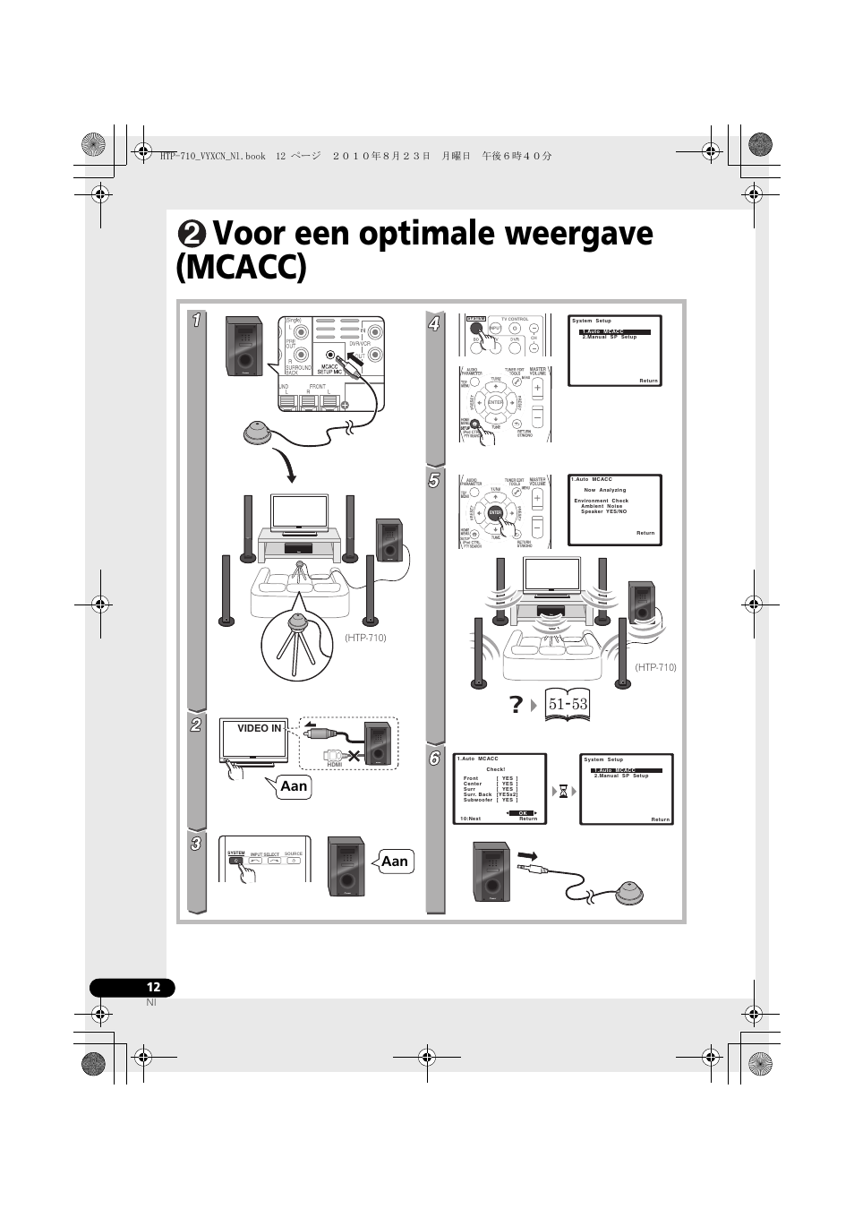 Voor een optimale weergave (mcacc) | Pioneer HTP-710 User Manual | Page 192 / 272