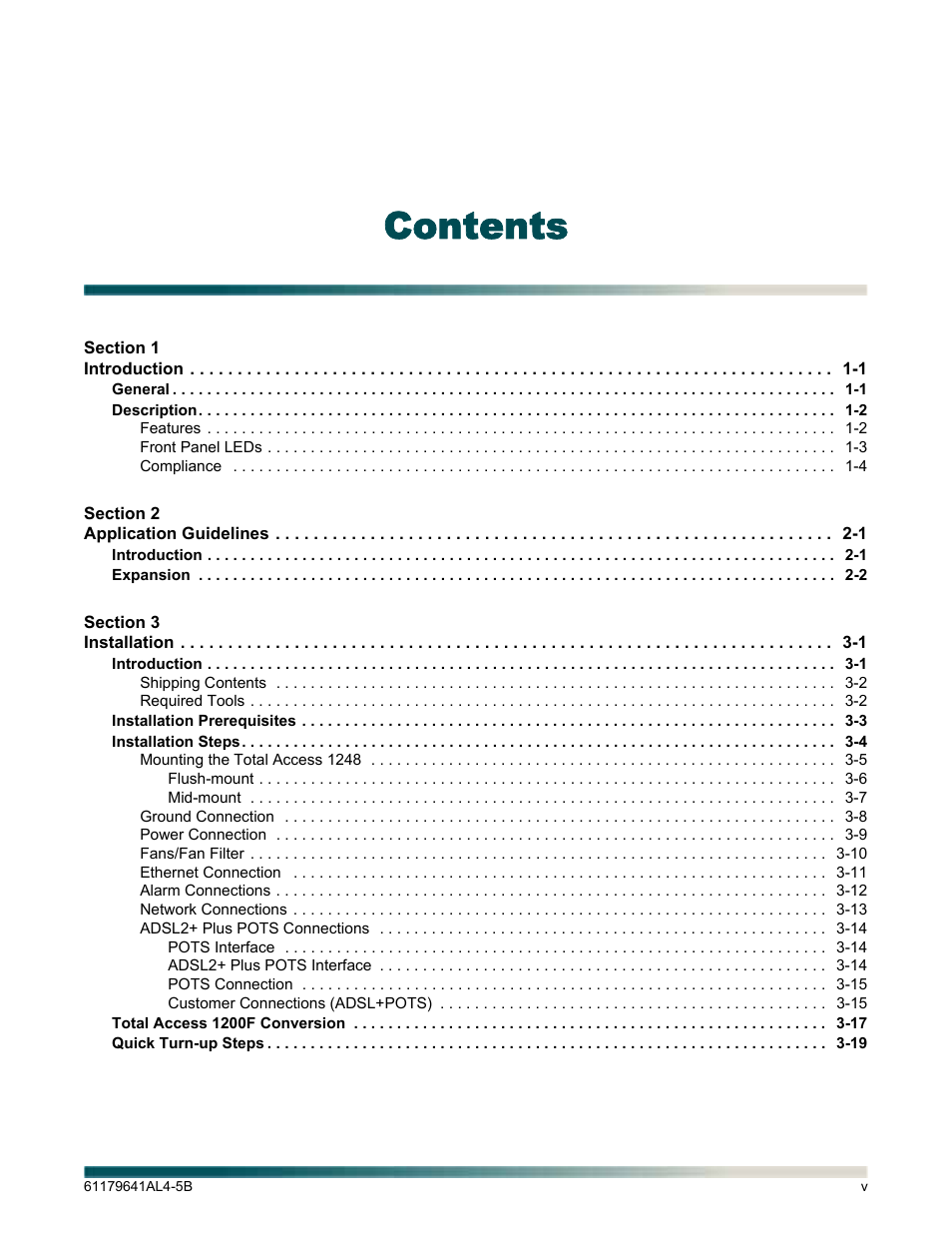 ADTRAN 1248 User Manual | Page 5 / 236