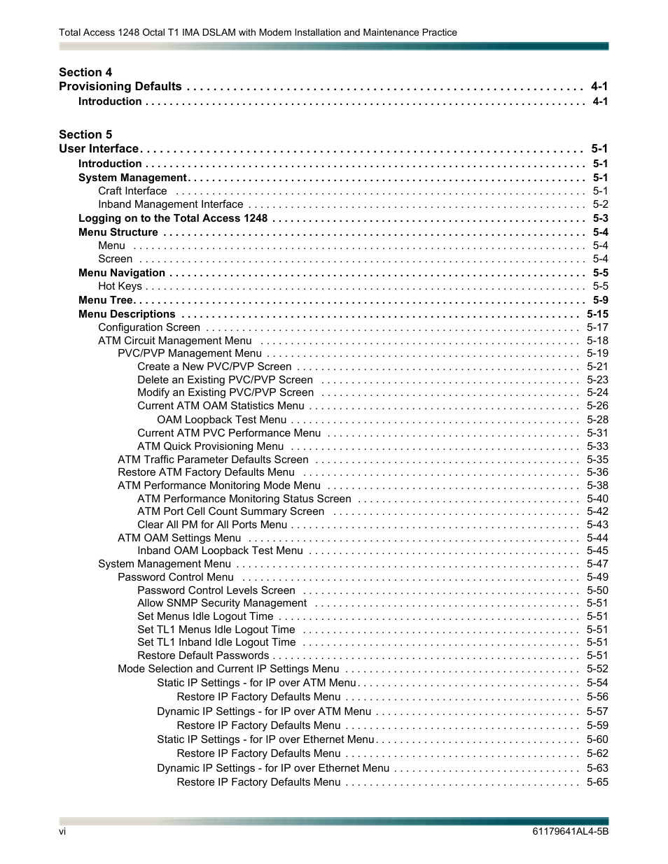 ADTRAN 1248 User Manual | Page 6 / 236