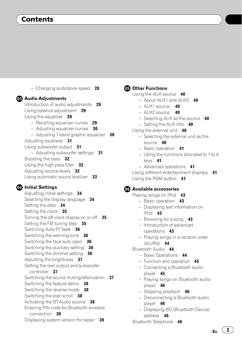 Pioneer DEH-P7000UB User Manual | Page 3 / 70