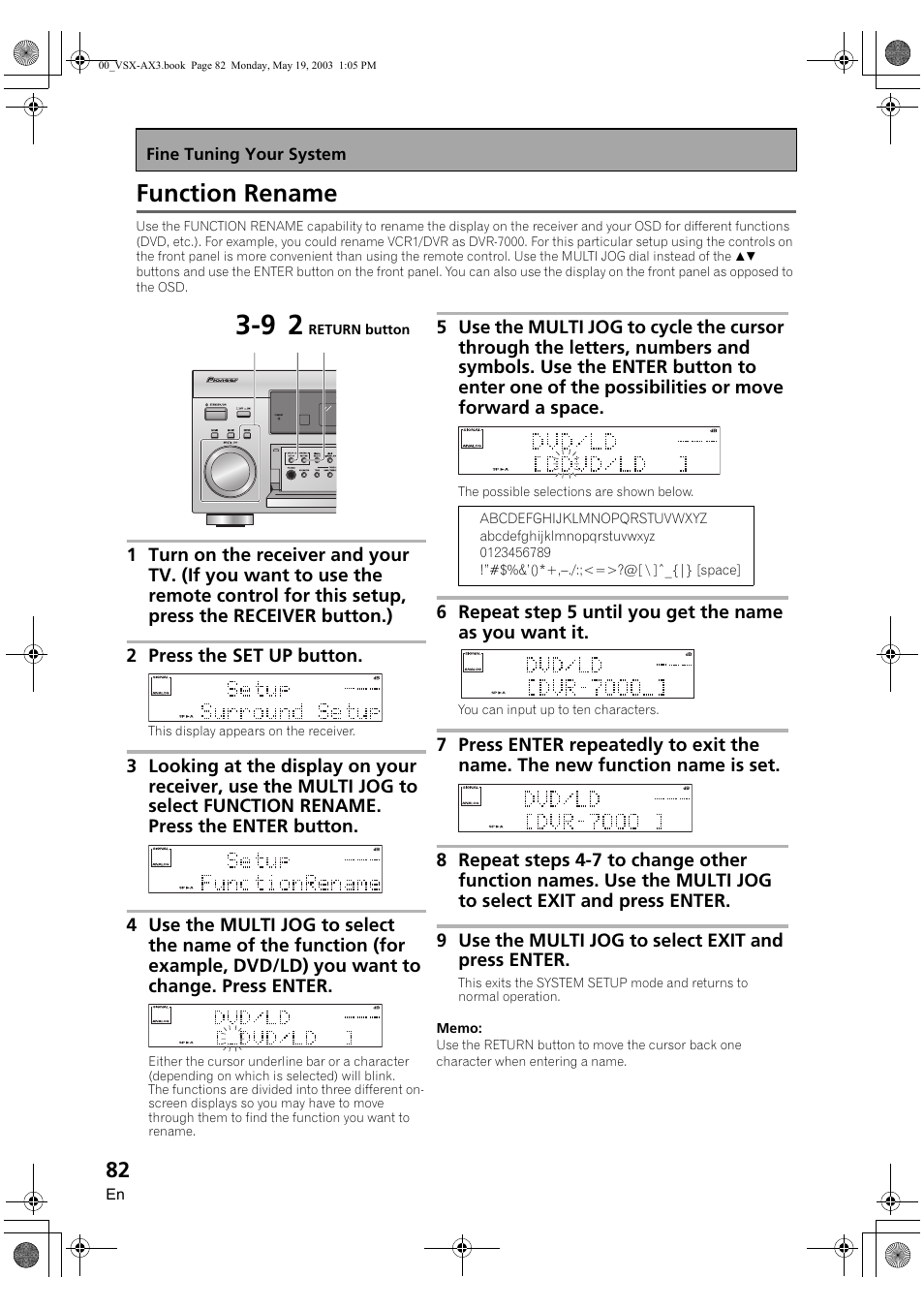 Function rename | Pioneer VSX-AX3-S User Manual | Page 82 / 104