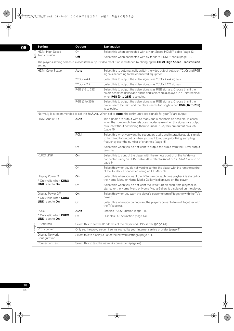 Pioneer BDP-320 User Manual | Page 38 / 64