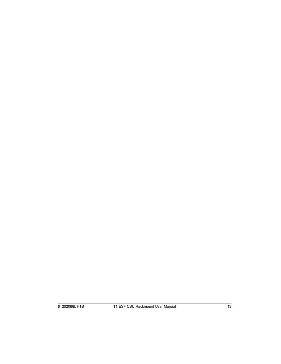 ADTRAN Cable T1 ESF CSU ACE User Manual | Page 13 / 50