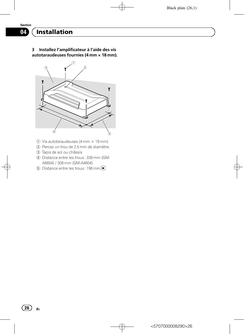 04 installation | Pioneer GM-A6604 User Manual | Page 26 / 108