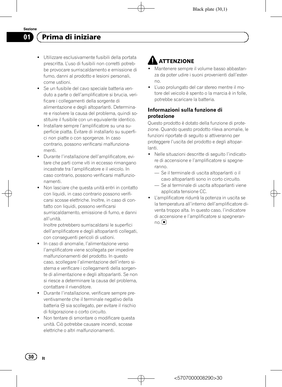 01 prima di iniziare | Pioneer GM-A6604 User Manual | Page 30 / 108
