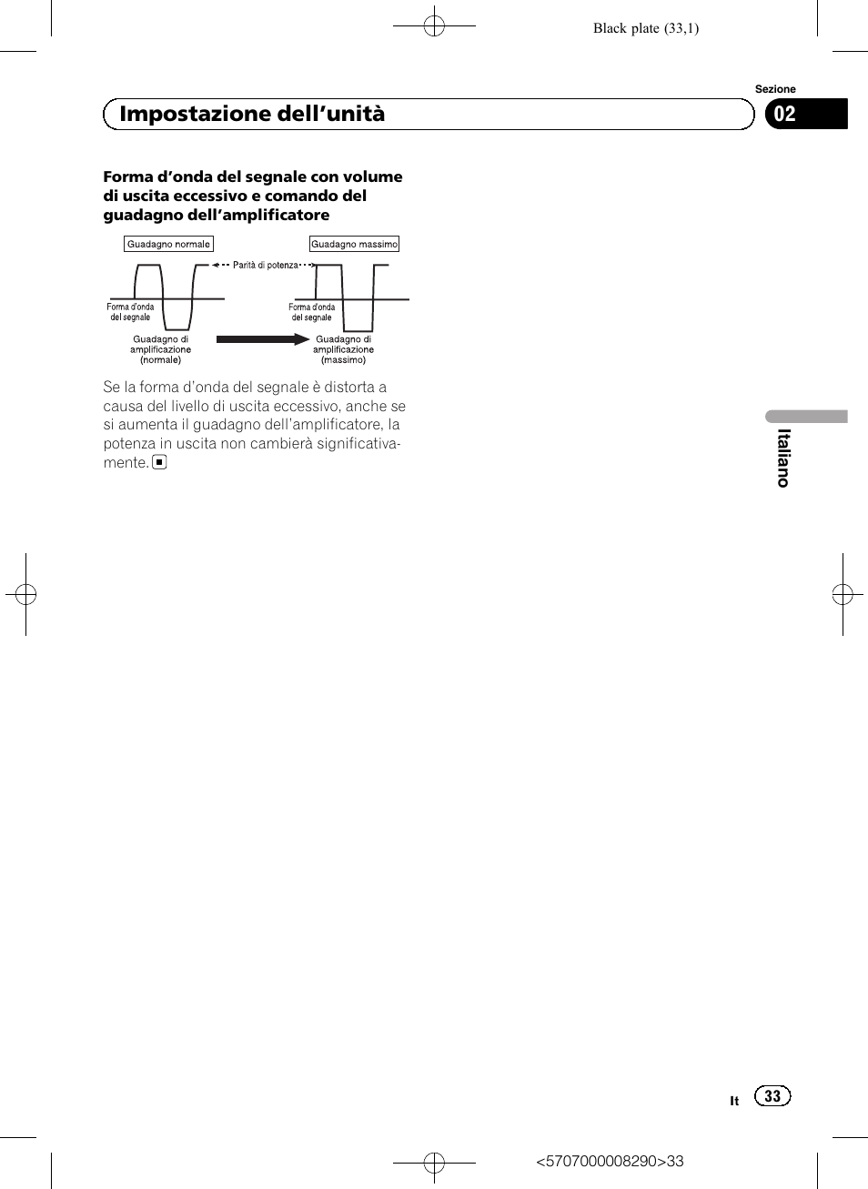 02 impostazione dell ’unità | Pioneer GM-A6604 User Manual | Page 33 / 108