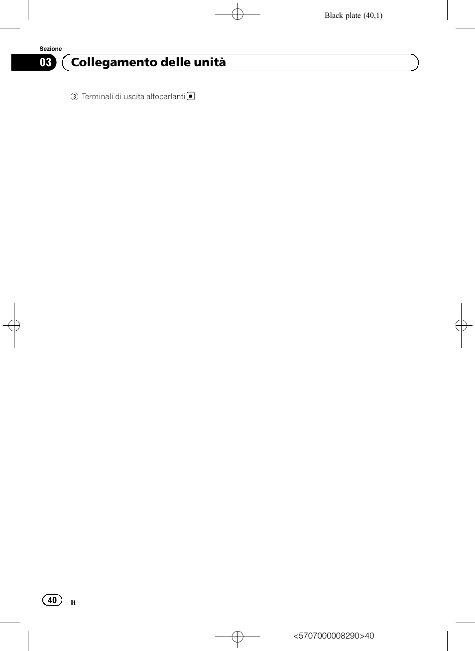 03 collegamento delle unità | Pioneer GM-A6604 User Manual | Page 40 / 108