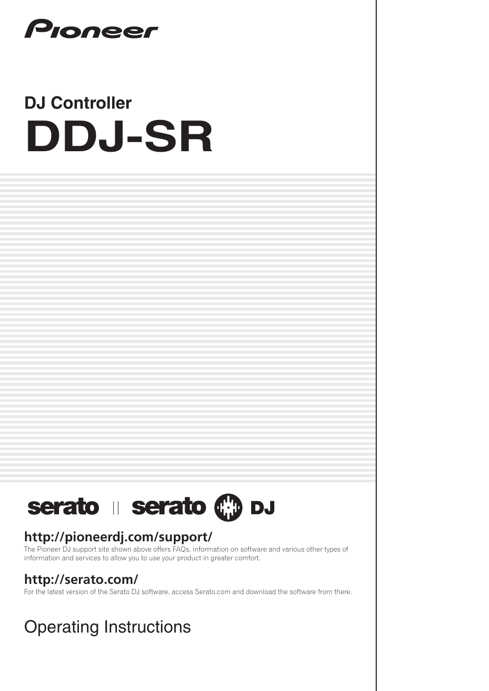 Pioneer DDJ-SR User Manual | 34 pages