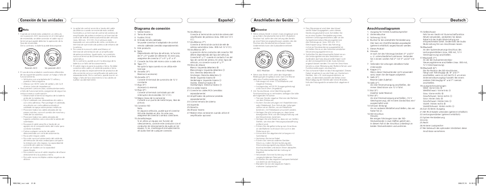Diagrama de conexión, Anschlussdiagramm | Pioneer DEH-2120UB User Manual | Page 6 / 8