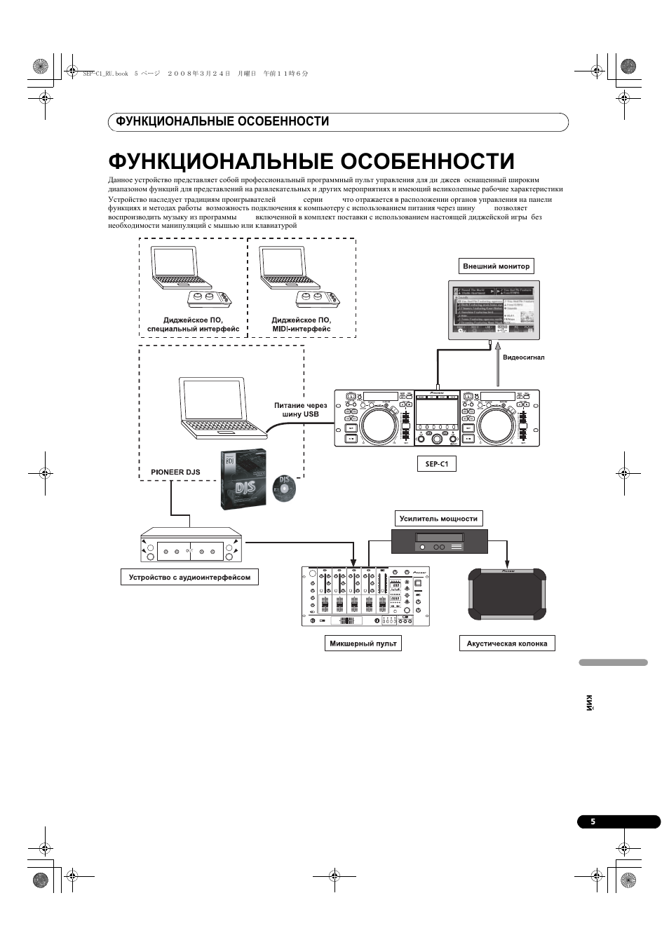 Функциональные особенности | Pioneer SEP-C1 User Manual | Page 161 / 241
