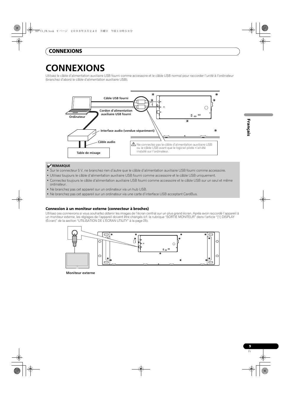 Connexions, Français | Pioneer SEP-C1 User Manual | Page 35 / 241