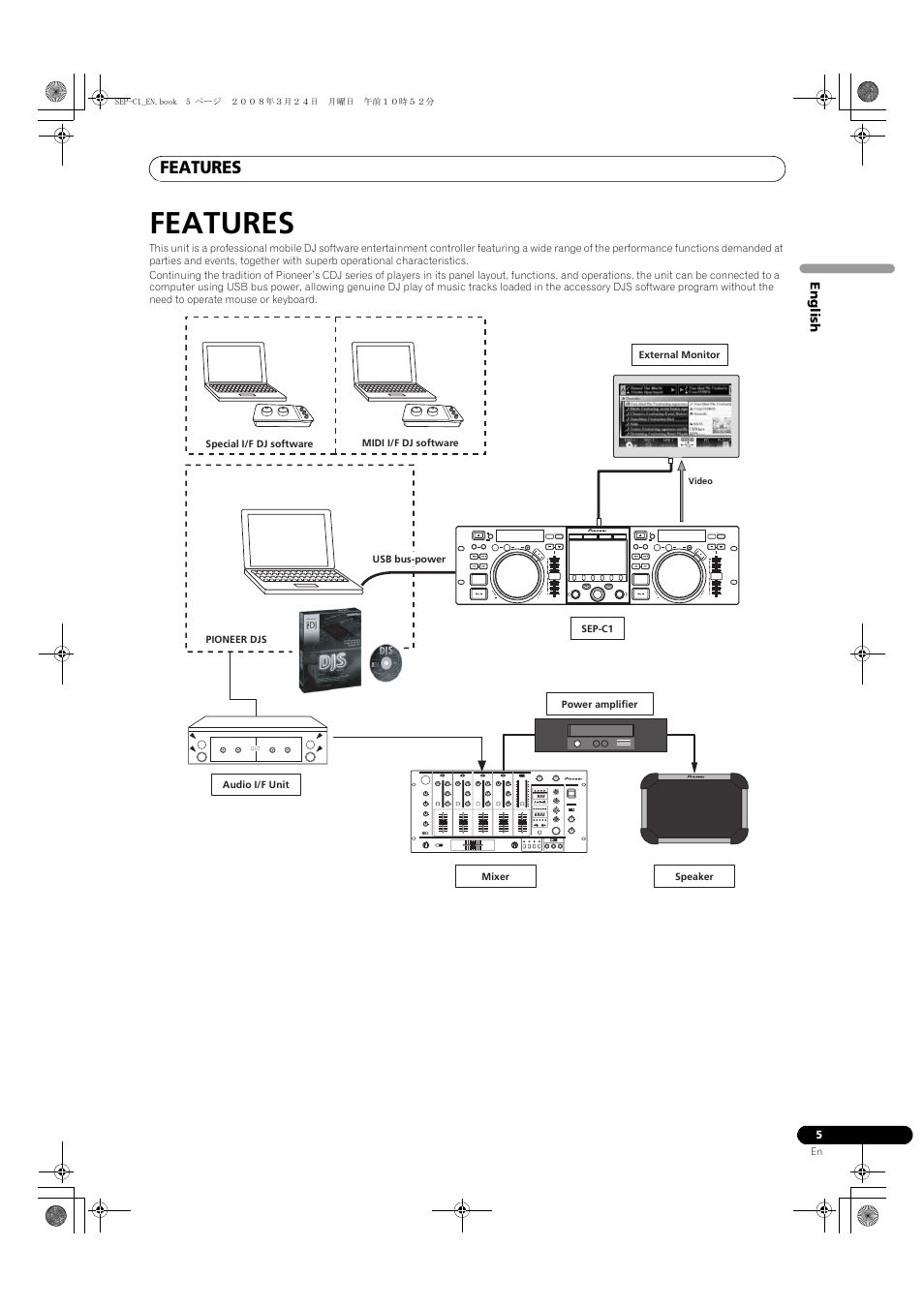 Features | Pioneer SEP-C1 User Manual | Page 5 / 241