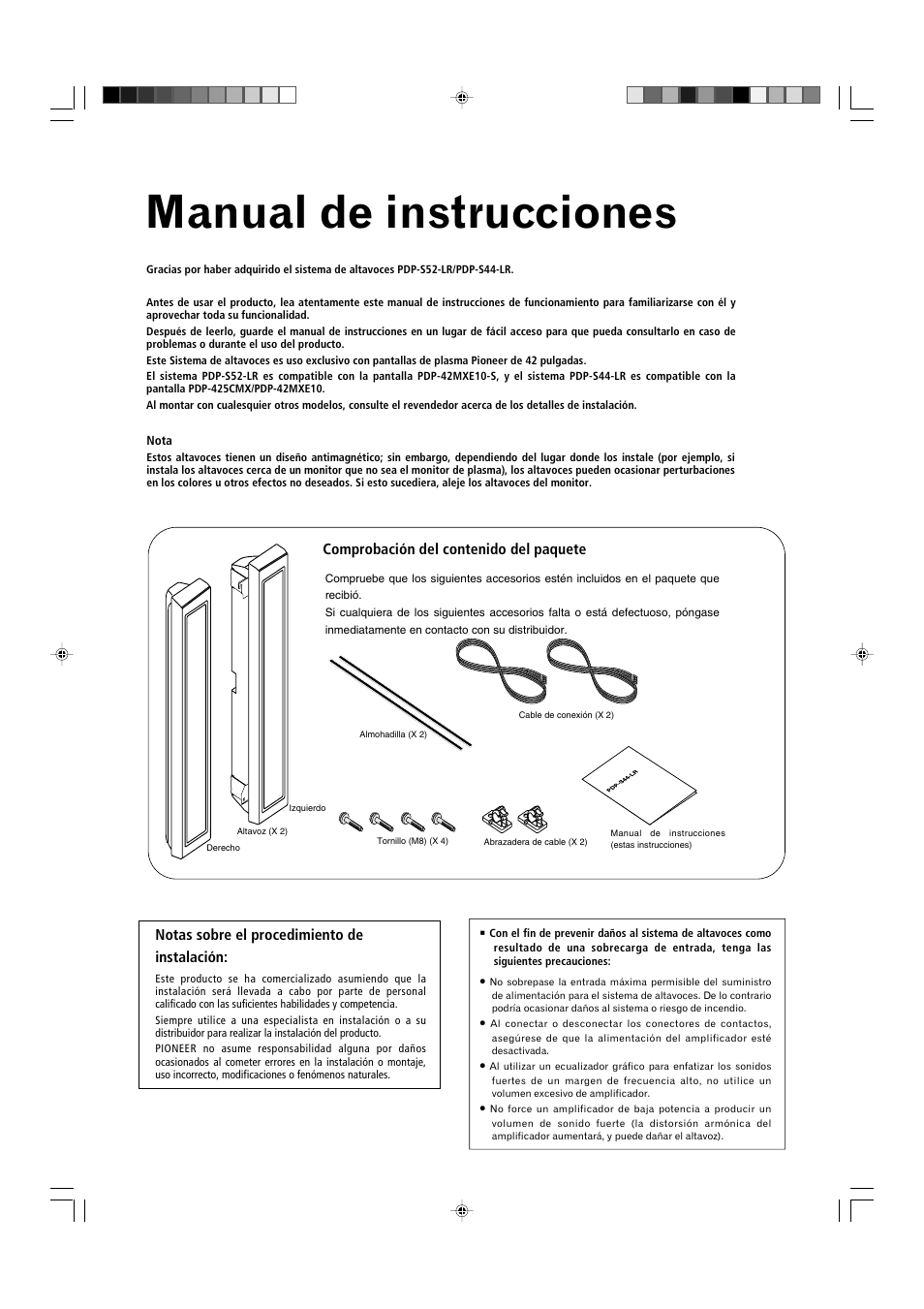 Pioneer PDP-S44-LR User Manual | Page 27 / 31