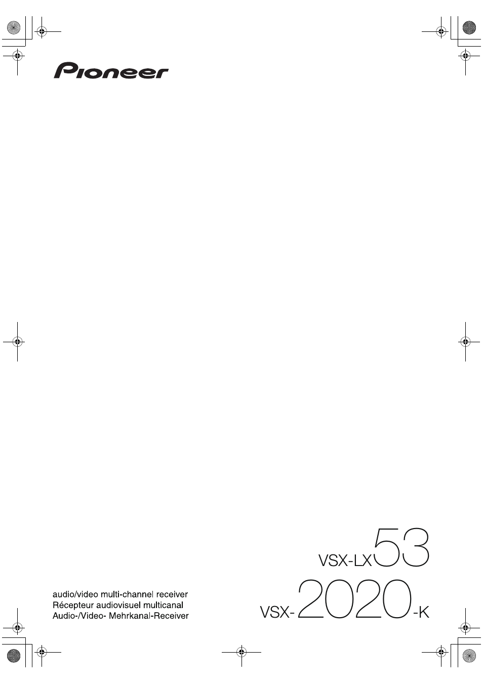 Pioneer VSX-2020-K User Manual | 88 pages