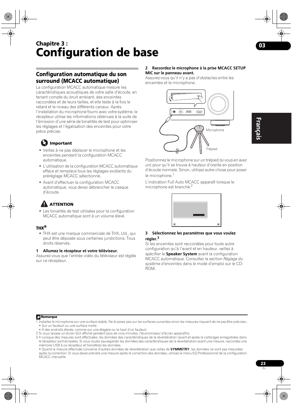 Configuration de base, 03 configuration de base, Chapitre 3 | Pioneer VSX-2020-K User Manual | Page 51 / 88