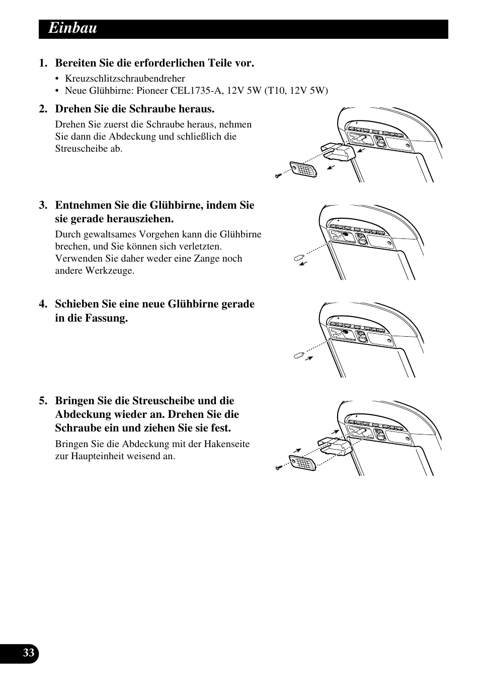 Einbau | Pioneer AVR-W6100 User Manual | Page 102 / 104