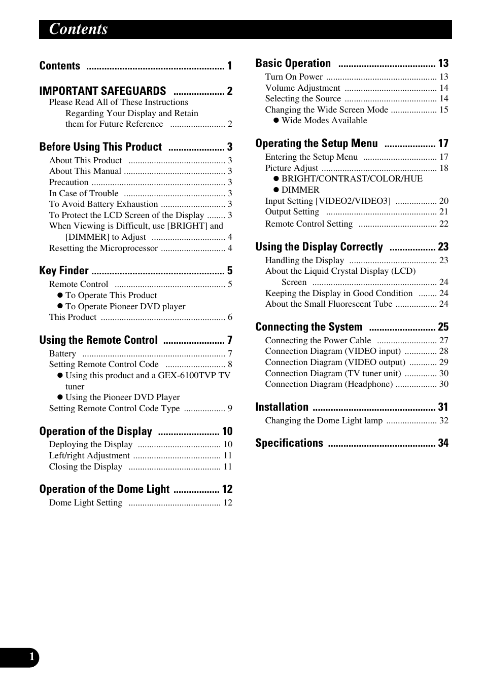 Pioneer AVR-W6100 User Manual | Page 2 / 104
