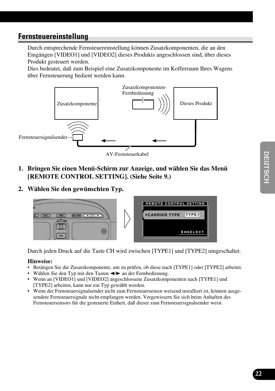 Fernsteuereinstellung | Pioneer AVR-W6100 User Manual | Page 91 / 104