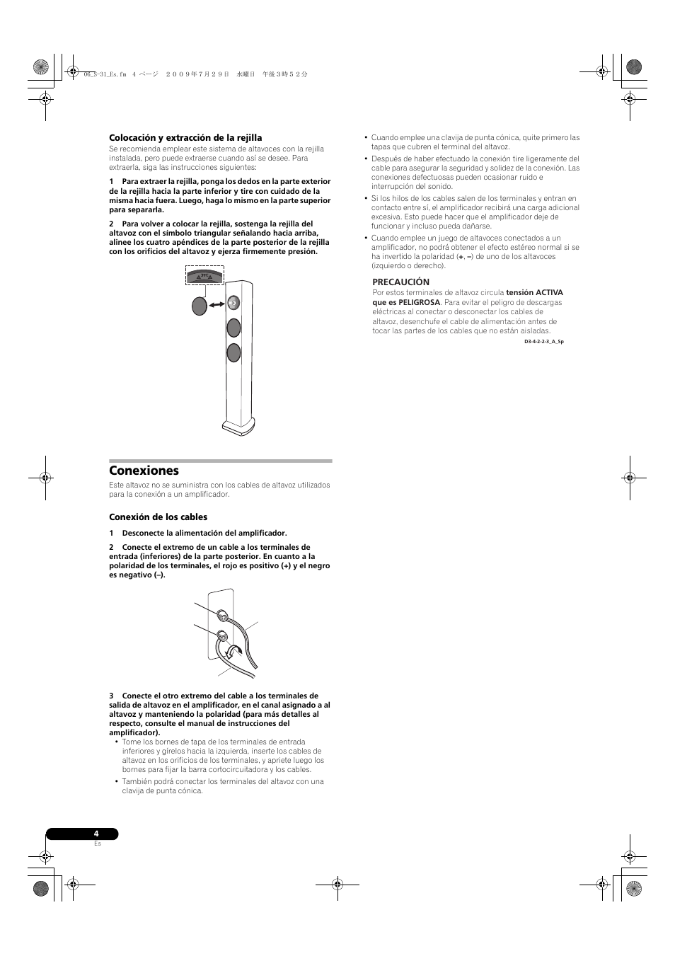 Conexiones | Pioneer S-31-LR-QL User Manual | Page 24 / 58