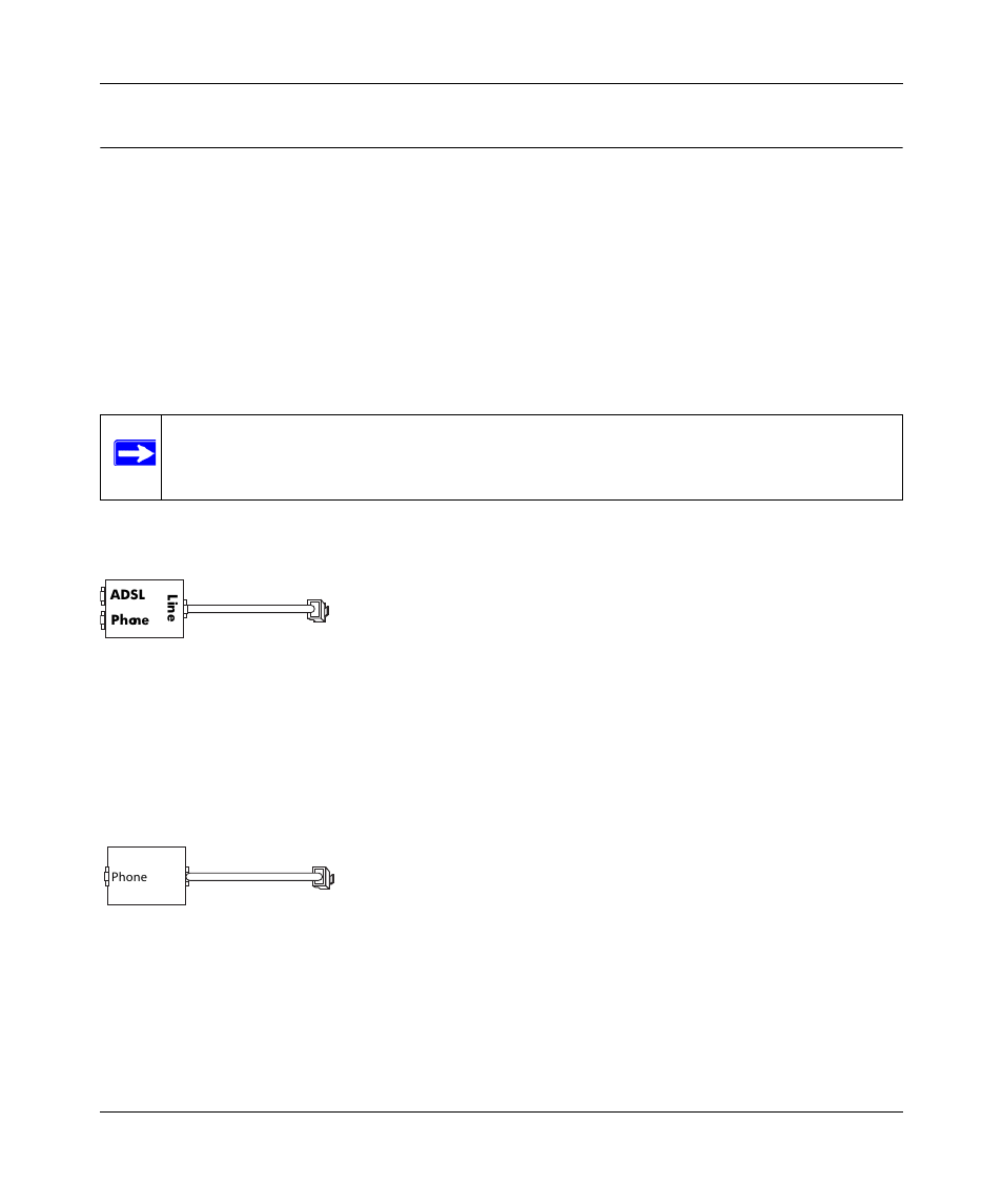 Manual setup, Understanding adsl microfilters, Adsl microfilter with built-in splitter | Adsl microfilter, Manual setup -5, Understanding adsl microfilters -5 | ADTRAN DG834GV User Manual | Page 11 / 34