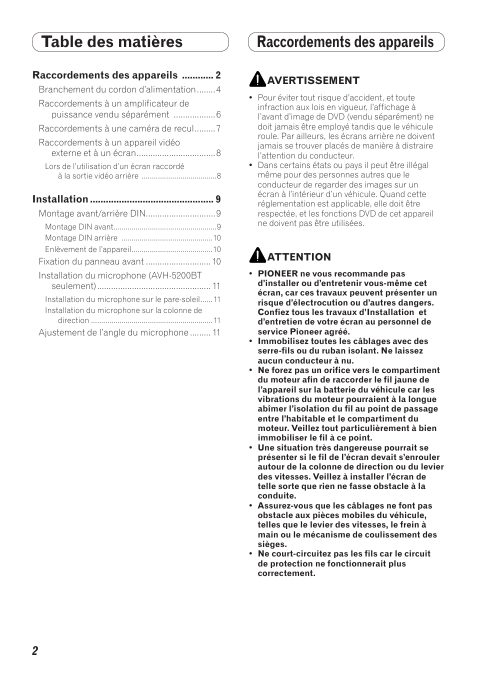 Pioneer AVH-5200BT User Manual | Page 12 / 64