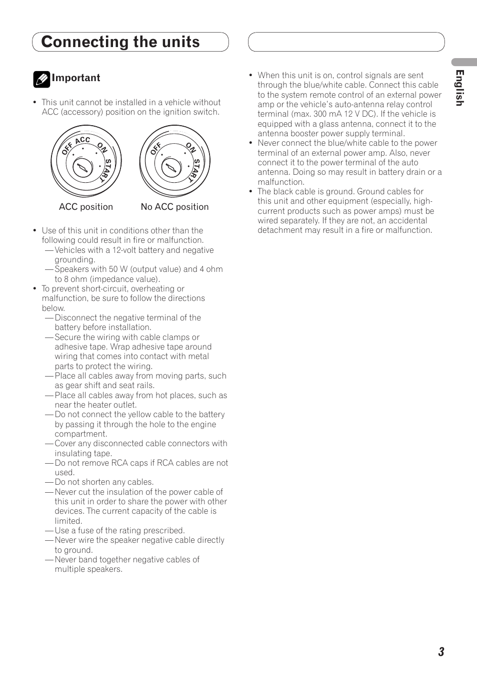 Connecting the units | Pioneer AVH-5200BT User Manual | Page 3 / 64