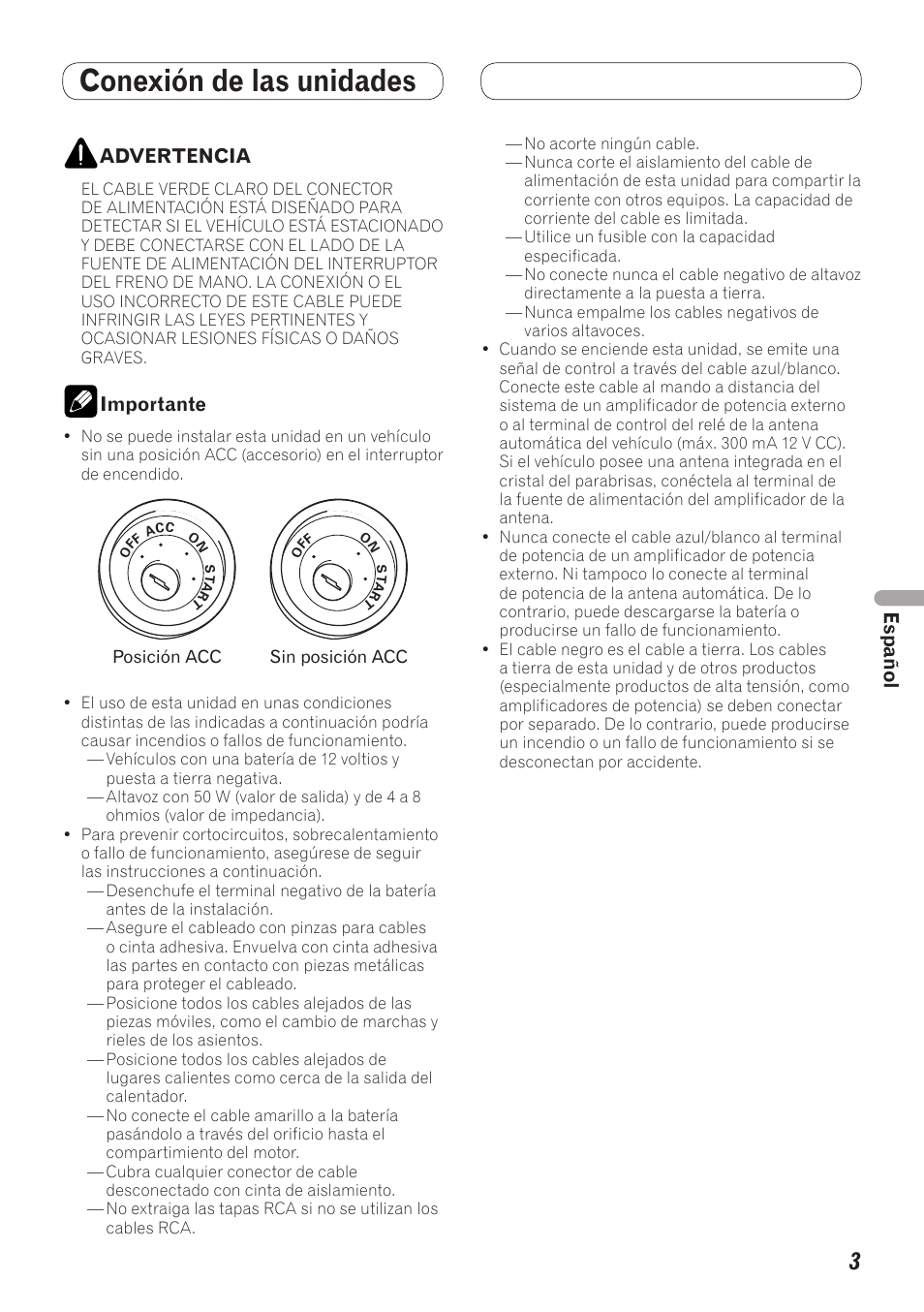 Conexión de las unidades | Pioneer AVH-5200BT User Manual | Page 33 / 64