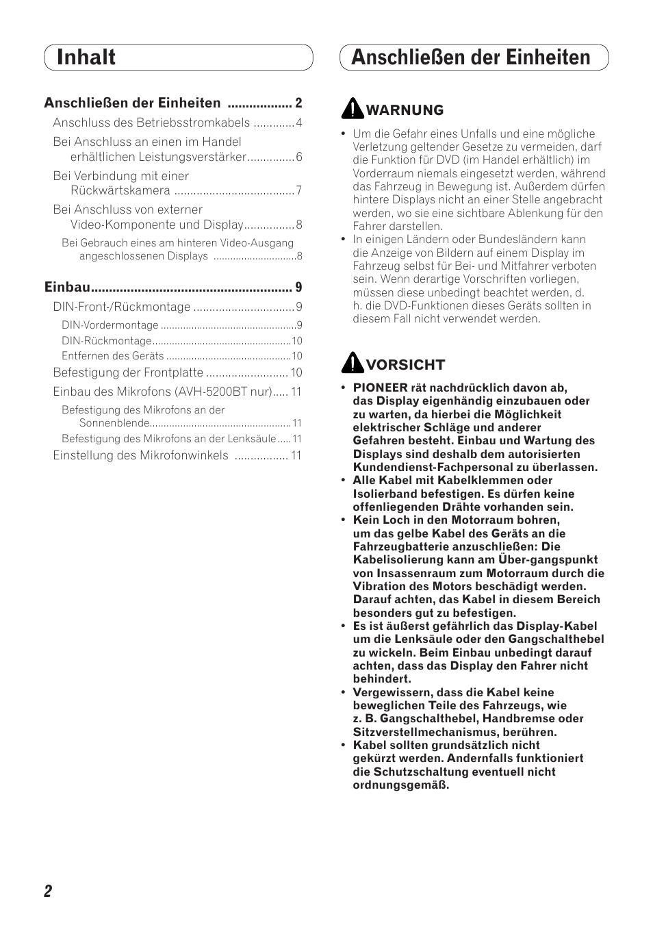 Crd4481an_rev1_42-51, Inhalt anschließen der einheiten | Pioneer AVH-5200BT User Manual | Page 42 / 64