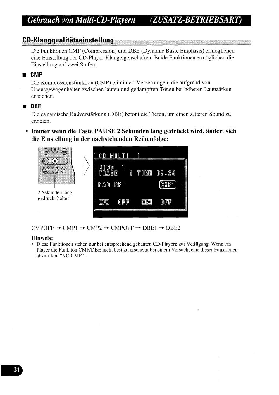 Cd-klangqualitätseinstellung, Gebrauch von multi-cd-playern (zusatz-betriebsart) | Pioneer GEX-P7000TVP User Manual | Page 108 / 116