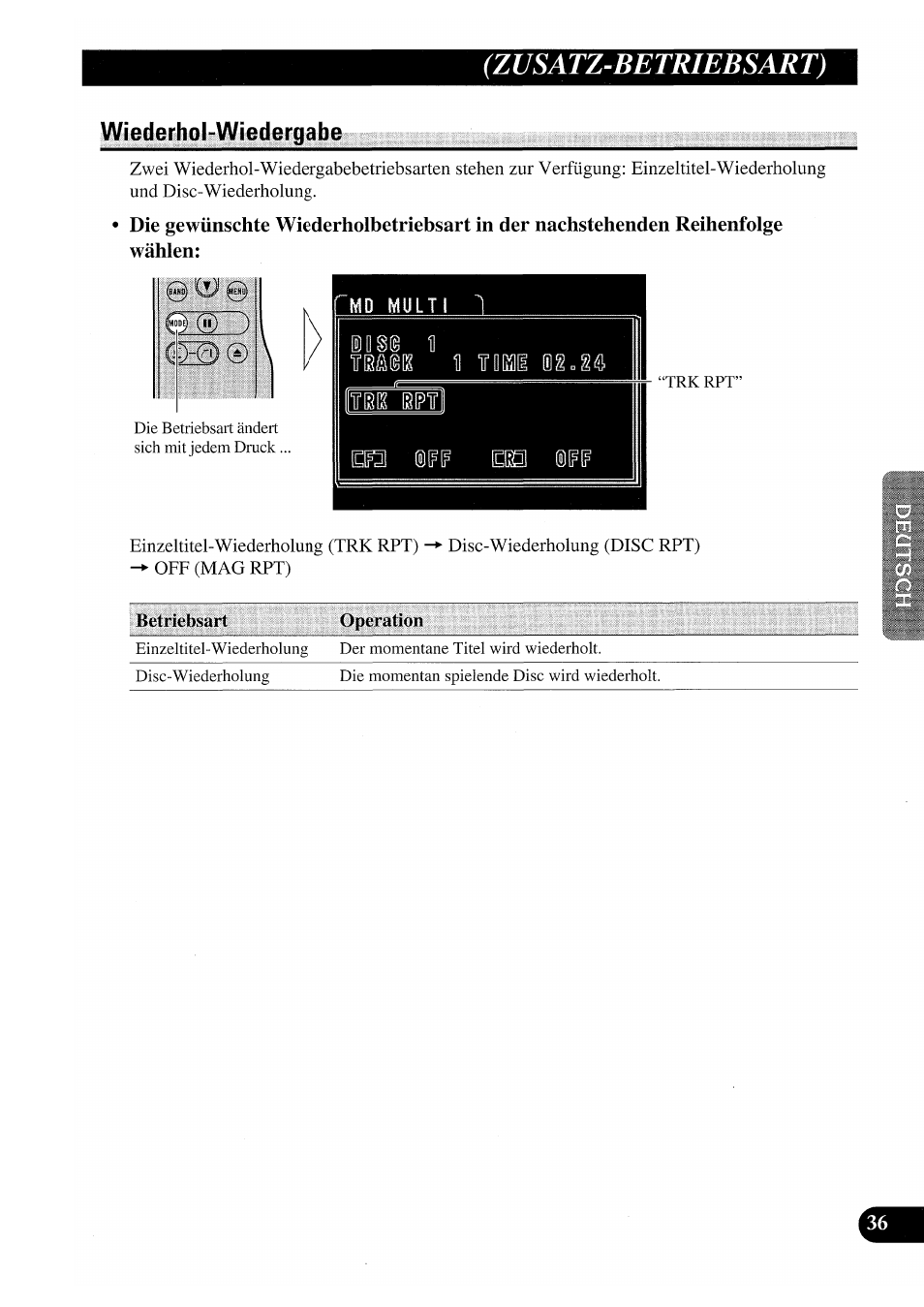 Rhd multi l, Zusatz-betriebsart) | Pioneer GEX-P7000TVP User Manual | Page 113 / 116