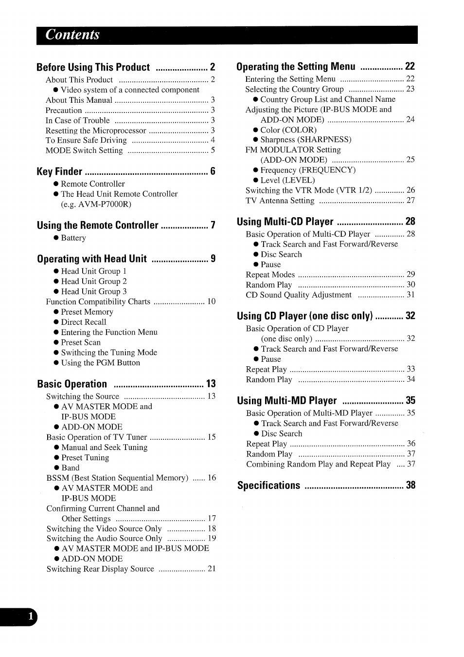 Pioneer GEX-P7000TVP User Manual | Page 2 / 116